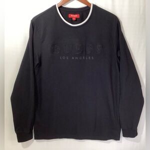Guess Mens Sweatshirt Size L Color Black Long Sleeve Logo Cotton